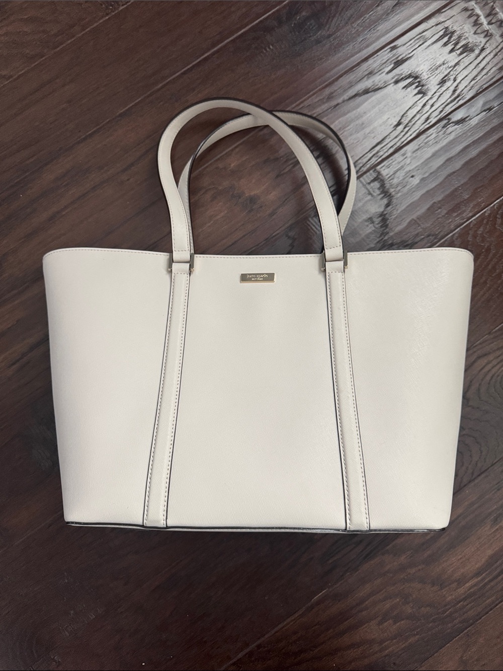 kate spade Cream Leather Tote Bag